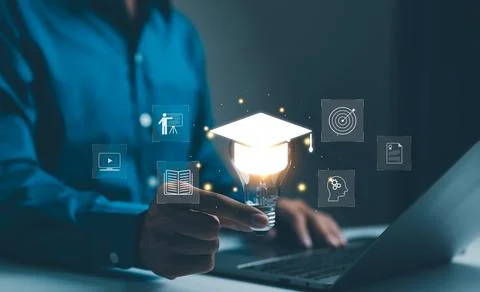 E-Learning Graduate Certificate Program Concept Stock Photos