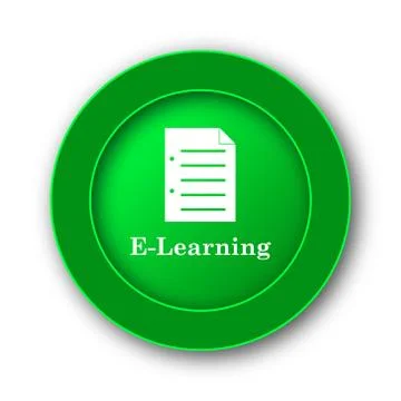 E-learning icon. Internet button on white background.. Stockillustratie