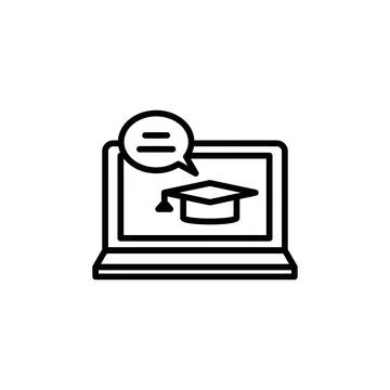 E-Learning Icon Perfect for Online Education and Courses Stock Illustration