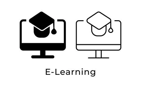 E-learning icon set vector illustration Stock Illustration