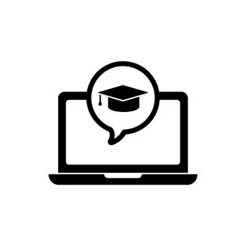 E-learning icon. Simple distance education symbol Stock Illustration