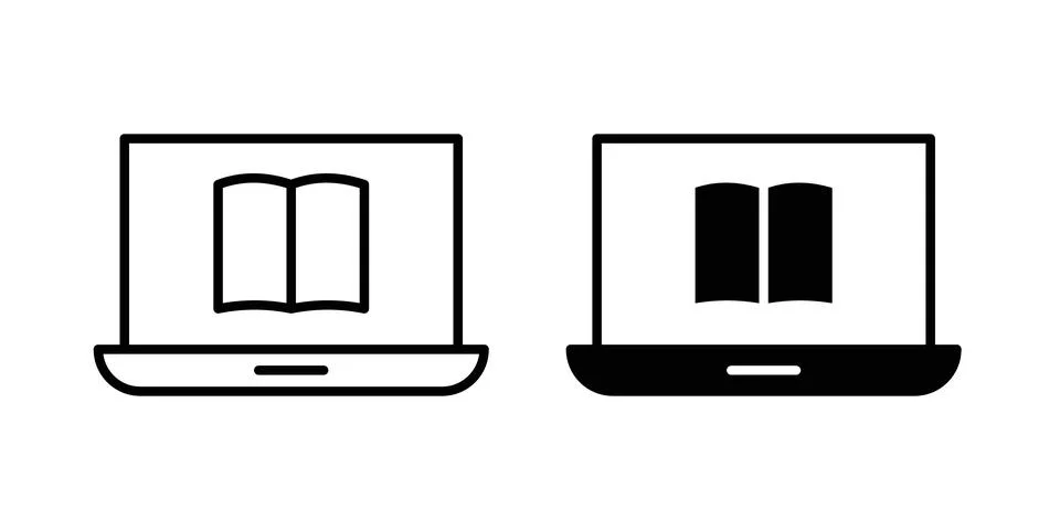 E learning icon vector editable eps10 イラスト素材