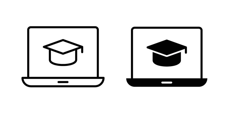 E learning icon for web projects イラスト素材