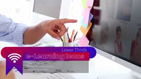 E-Learning Icons Lower Thirds Stock After Effects