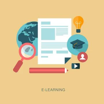 E-learning Stock Illustration