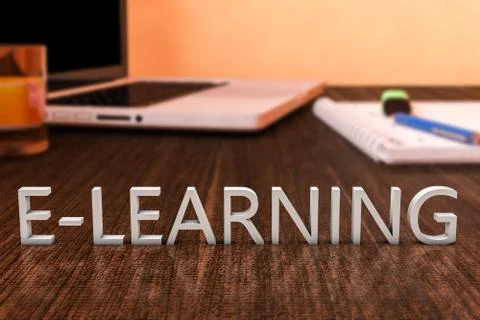 E-learning Illustrazione stock