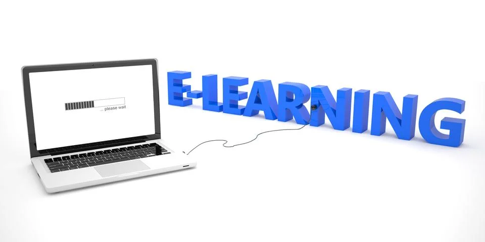 E-Learning Illustrazione stock