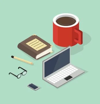 E-learning isometric style illustration concept Stockillustratie