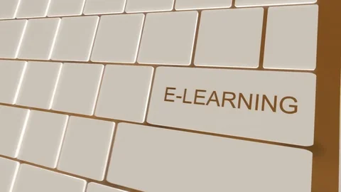 E-learning-Key Concept 4K 3D animation gold Stock Footage 73352959