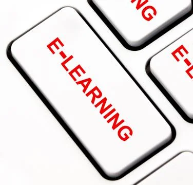 E-learning keyboard key Stock Illustration