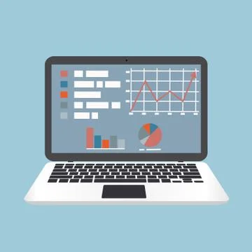 E-learning  laptop concept Stock Illustration
