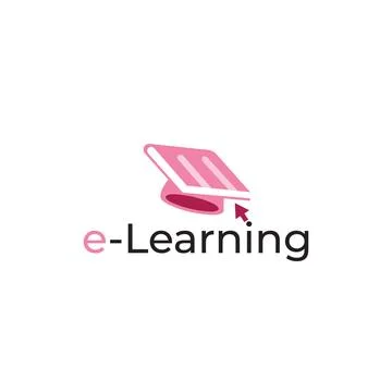 E learning logo e lettering logo design イラスト素材