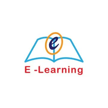 E learning logo Stock Illustration