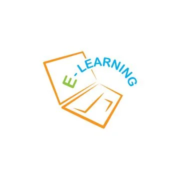 E learning logo Stock Illustration