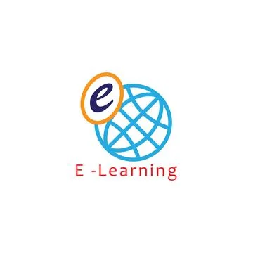 E learning logo Stock Illustration