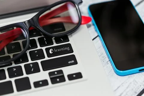 E-learning metaphor concept Stock Photos