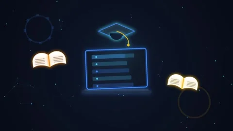 E learning motion graphics animation Vídeo Stock 348123611
