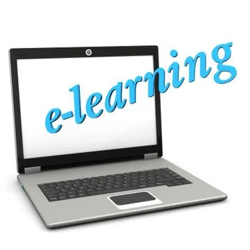 E-learning notebook Stock Illustration