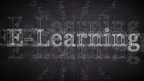 E-learning online classroom distance education training schooling  Stock Footage 128560194