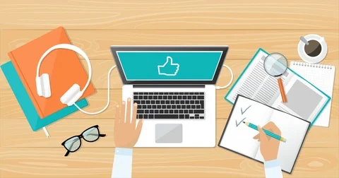 E-learning, online courses and education Stock Footage 81221309