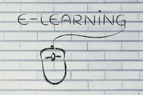 E-learning, online courses and web classes 스톡 일러스트