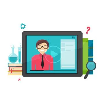 E-learning, online education concept. Stock Illustration