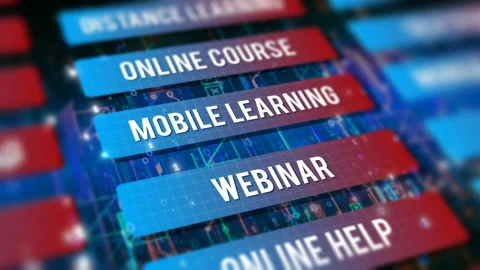 E-learning online education global technology Stock-Footage 208284454