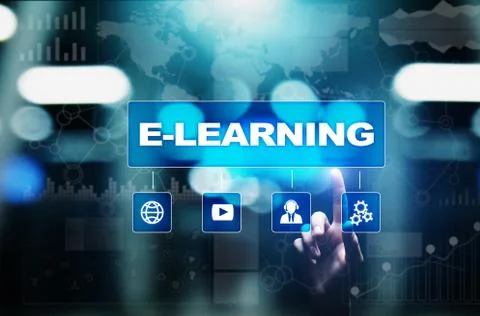 E-learning, Online education, internet studying. Business, technology and Stock Photos