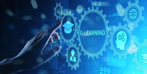 E-learning, Online education, internet studying. Business, technology and Stock Photos