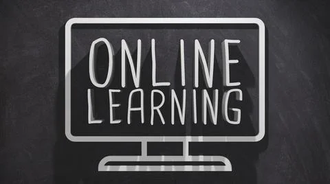 E-learning online education training school from home using technology  스톡 일러스트
