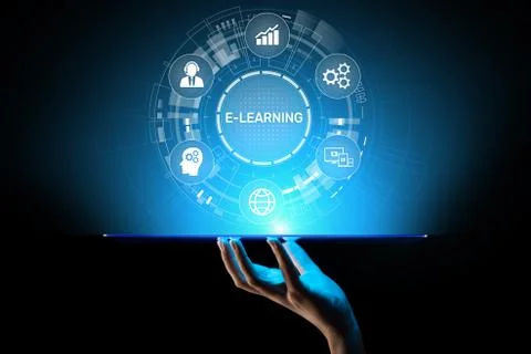 E-learning Online Education Training Webinar Seminar Personal Development and Fotos Stock