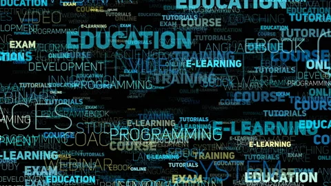 E-learning online education video concept Stock Footage 131387375