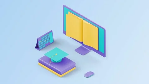 E-learning platform, online courses and educational apps. Stock Footage 158226101