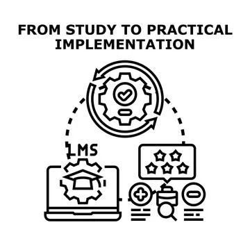 E learning platform processing and implementing educational concepts Stock Illustration
