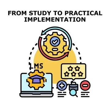 E learning platform processing and implementing educational concepts Stock Illustration