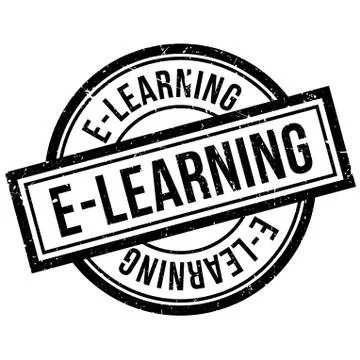 E-Learning rubber stamp Illustrazione stock