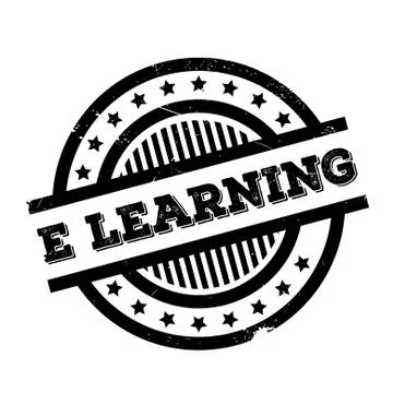 E-Learning rubber stamp Stock Illustration