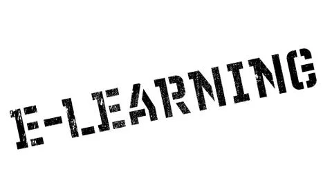 E-Learning rubber stamp Illustrazione stock