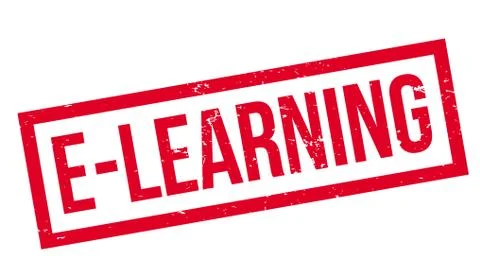 E-Learning rubber stamp Illustrazione stock