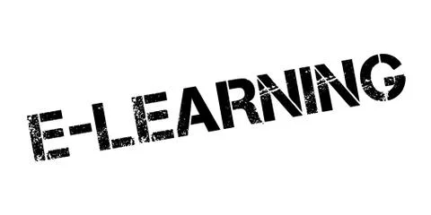 E-Learning rubber stamp Illustrazione stock