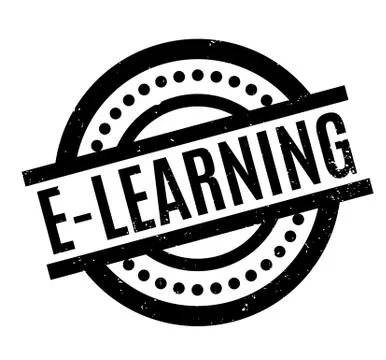 E-Learning rubber stamp Illustrazione stock