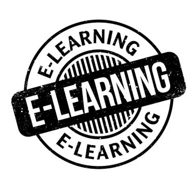 E-Learning rubber stamp Illustrazione stock