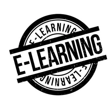 E-Learning rubber stamp Illustrazione stock