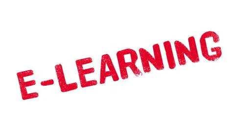 E-Learning rubber stamp Illustrazione stock