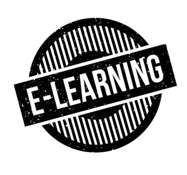 E-Learning rubber stamp Illustrazione stock