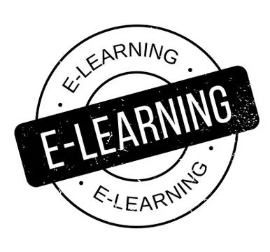 E-Learning rubber stamp Illustrazione stock