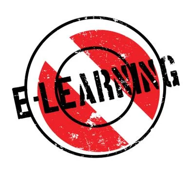 E-Learning rubber stamp Illustrazione stock