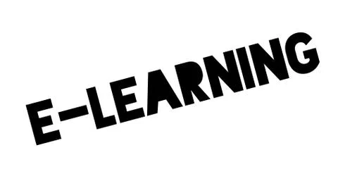 E-Learning rubber stamp Stock Illustration