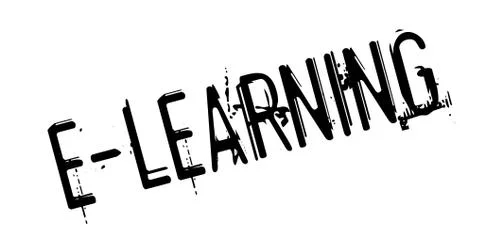E-Learning rubber stamp Stockillustratie