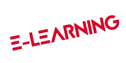 E-Learning rubber stamp Stock Illustration